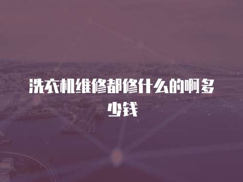 洗衣機維修都修什么的啊多少錢