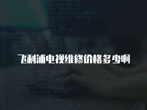 飛利浦電視維修價格多少啊
