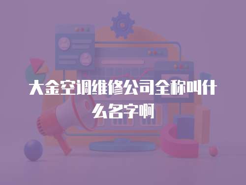 大金空調(diào)維修公司全稱叫什么名字啊