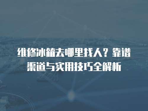 維修冰箱去哪里找人？靠譜渠道與實(shí)用技巧全解析