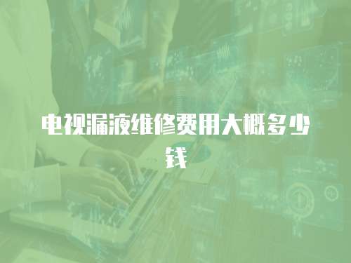 電視漏液維修費用大概多少錢