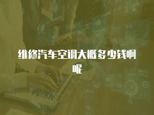 維修汽車空調(diào)大概多少錢啊呢