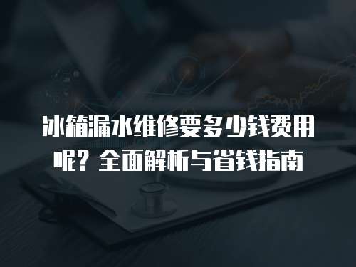 冰箱漏水維修要多少錢費用呢？全面解析與省錢指南
