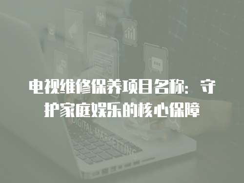 電視維修保養項目名稱：守護家庭娛樂的核心保障