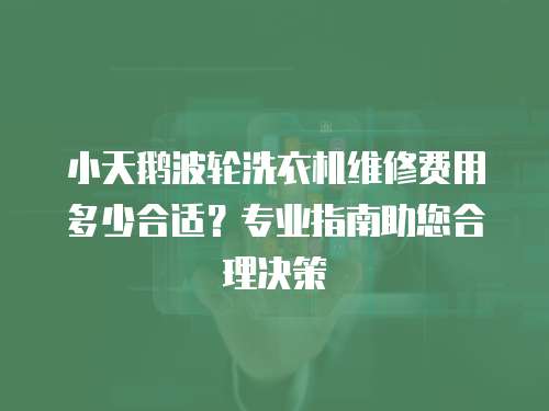 小天鵝波輪洗衣機維修費用多少合適?專業指南助您合理決策 小天鵝波輪洗衣機維修費用多少合適?專業指南助您合理決策