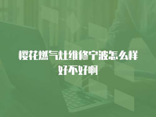 櫻花燃氣灶維修寧波怎么樣好不好啊