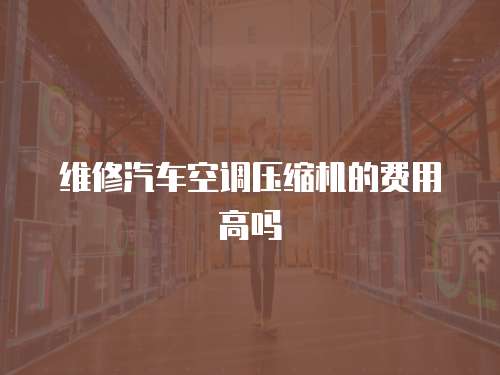 維修汽車空調壓縮機的費用高嗎
