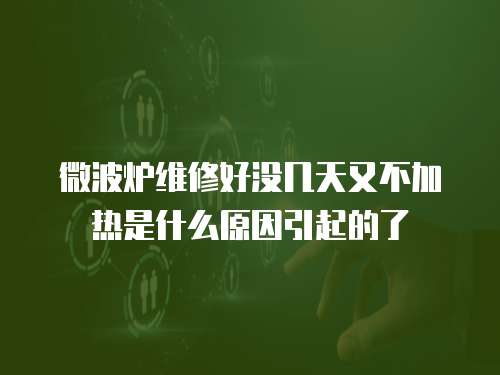 微波爐維修好沒幾天又不加熱是什么原因引起的了
