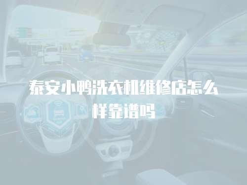 泰安小鴨洗衣機維修店怎么樣靠譜嗎