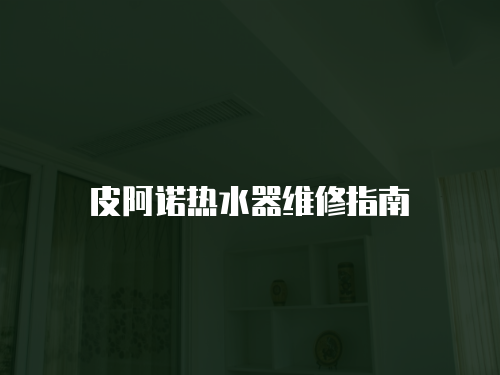 皮阿諾熱水器維修指南