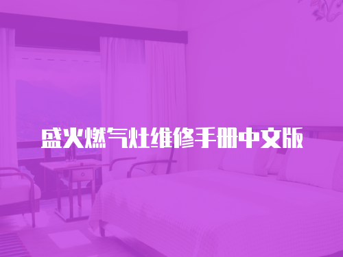 盛火燃氣灶維修手冊中文版