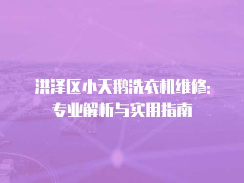 洪澤區(qū)小天鵝洗衣機維修：專業(yè)解析與實用指南