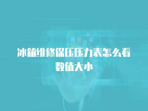 冰箱維修保壓壓力表怎么看數(shù)值大小