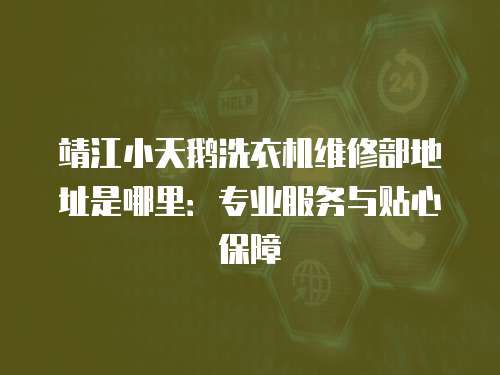 靖江小天鵝洗衣機維修部地址是哪里：專業服務與貼心保障