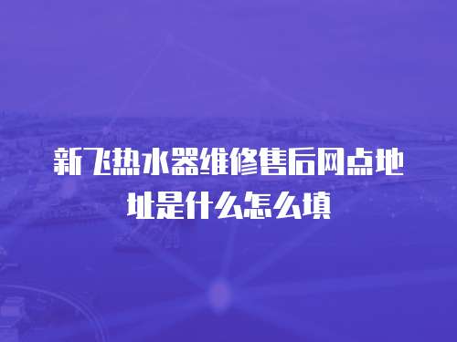 新飛熱水器維修售后網(wǎng)點(diǎn)地址是什么怎么填