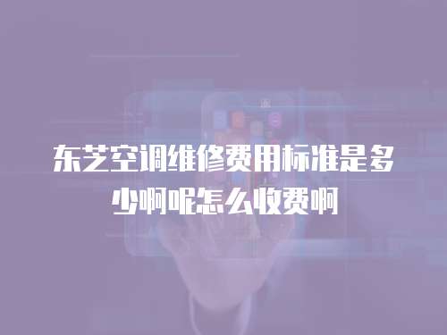 東芝空調維修費用標準是多少啊呢怎么收費啊