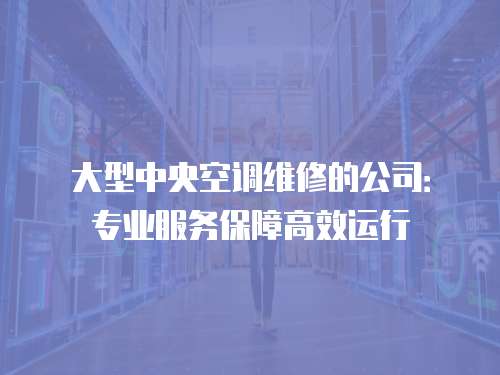 大型中央空調維修的公司：專業服務保障高效運行