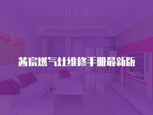 茜宸燃氣灶維修手冊最新版