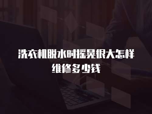 洗衣機脫水時搖晃很大怎樣維修多少錢