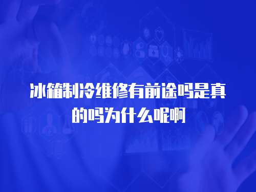 冰箱制冷維修有前途嗎是真的嗎為什么呢啊