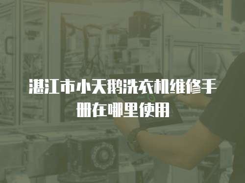 湛江市小天鵝洗衣機維修手冊在哪里使用
