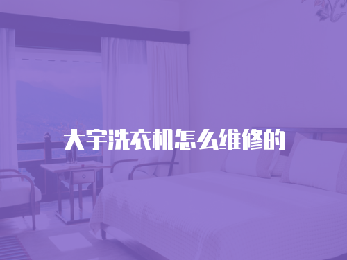 大宇洗衣機怎么維修的