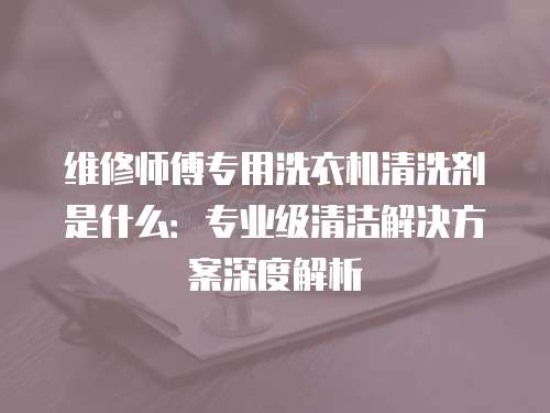 維修師傅專用洗衣機清洗劑是什么：專業級清潔解決方案深度解析