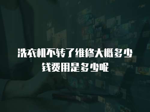 洗衣機不轉了維修大概多少錢費用是多少呢
