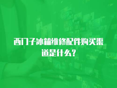 西門子冰箱維修配件購買渠道是什么？