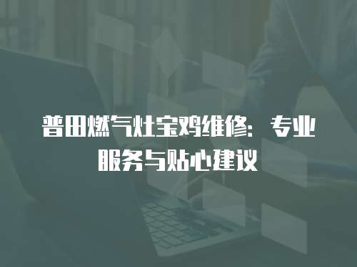 普田燃氣灶寶雞維修：專業服務與貼心建議