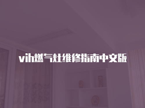 vih燃?xì)庠罹S修指南中文版