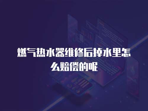 燃氣熱水器維修后掉水里怎么賠償的呢