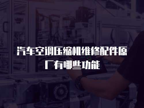 汽車空調(diào)壓縮機(jī)維修配件原廠有哪些功能