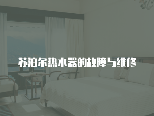 蘇泊爾熱水器的故障與維修