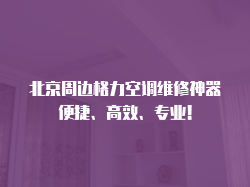 北京周邊格力空調(diào)維修神器便捷、高效、專業(yè)！