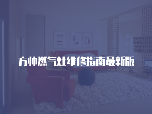 方帥燃氣灶維修指南最新版