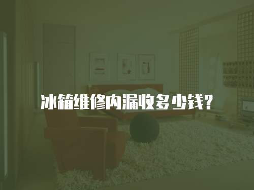 冰箱維修內漏收多少錢？