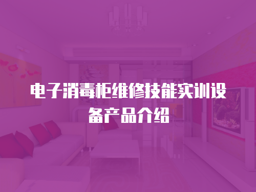 電子消毒柜維修技能實訓(xùn)設(shè)備產(chǎn)品介紹