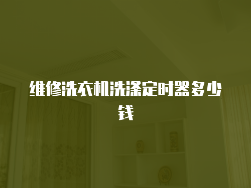 維修洗衣機洗滌定時器多少錢
