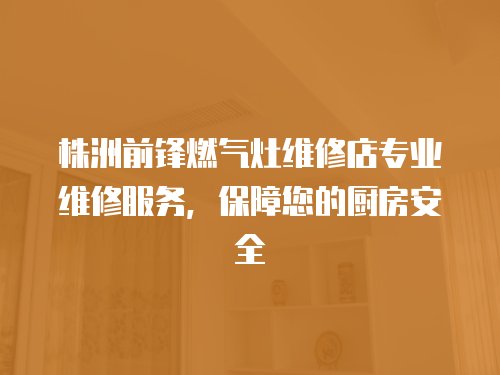 株洲前鋒燃氣灶維修店專業維修服務，保障您的廚房安全