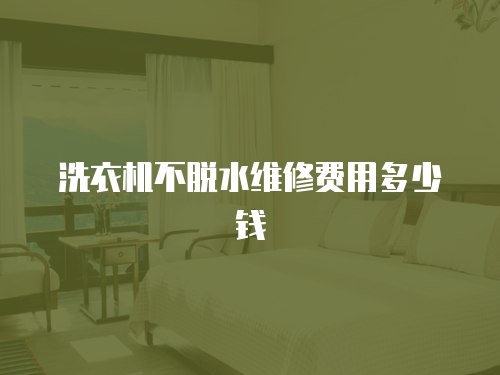 洗衣機不脫水維修費用多少錢