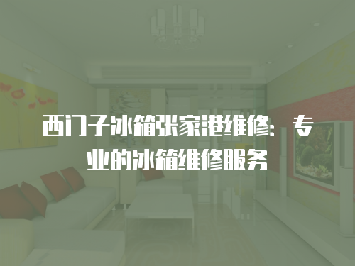 西門子冰箱張家港維修：專業的冰箱維修服務